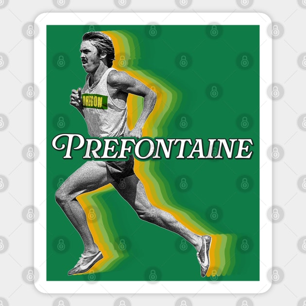 Retro Steve Prefontaine Running Form Fade Magnet by darklordpug